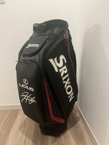 SRIXON スリクソン キャディバッグ 松山英樹選手 刺繍サイン入り 3点式ベルト 10.5型 中古品