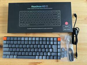 Keychron K3 JIS オプティカル赤軸 ワイヤレス・メカニカルキーボード RGBライト搭載 日本語配列 中古品