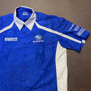 SUBARU WORLD RALLY TEAM　スバルワールドラリーチーム　ピットシャツ　半袖シャツ　STI　sparco