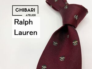 Ralph Lauren　ラルフローレン　ドット柄 ネクタイ 3本以上 送料無料 メンズ ワインレッド　1205219