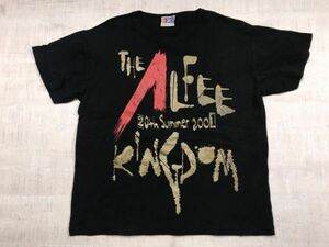 THE ALFEE ジ・アルフィー 20th Summer 2001 KINGDOM 邦楽 ロック アーティスト 00s 古着 半袖Tシャツ カットソー メンズ 黒 8DAYS製