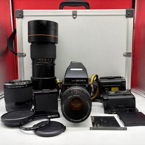 □ ZENZA BRONICA SQ-A 中判フィルムカメラ ボディ ZENZANON-PS F4 110mm / ZENZANON-S F8 500mm レンズ 現状品 付属品 ゼンザブロニカ