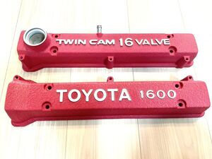 ■■■ 特注 即決 プロの仕上げ AE86 4AG 赤結晶塗装 ヘッドカバー カムカバー タペットカバー 下取り無し 塗装後未使用