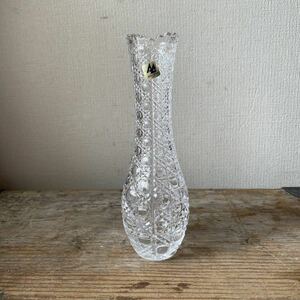 ADERIA Crystal クリスタル アデリア花瓶 GLASS フラワーベース 一輪挿し高さ21cm口径 4cm