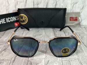 Ray-Ban 未使用　2 サングラス　ブラック　ブルー　ゴールド　レイバン