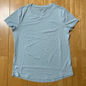無印良品 レディース ドライTシャツ DRY トップス 淡いブルー サイズL ポリエステル100% 1回使用 美品 送料無料