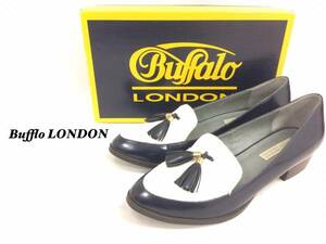 即決あり◆美品◆セレクト取扱・定価1.7万◆Buffalo LONDON◆クラシカルタッセル レザーローファー◆靴◆24.5cm きちんとコーデ 面接 仕事