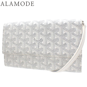 GOYARD(ゴヤール) ヴァレンヌポーチウォレット ショルダーバッグ 長財布 ホワイト白 40802096970【中古】【アラモード】