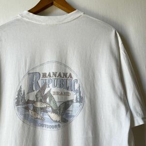 90s OLD BANANA REPUBLIC ポケット Tシャツ L USA製 ビンテージ 90年代 オールド バナナリパブリック バナリパ アメリカ製 ヴィンテージ