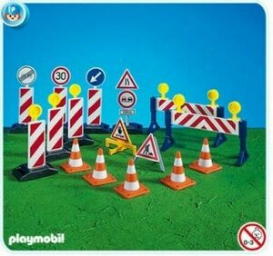 即決！新品 PLAYMOBIL プレイモービル 7280 建設現場の標識