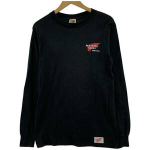 ゆうパケットOK RED WING レッドウィング FRUT OF THE LOOM プリント 長袖Ｔシャツ sizeS/ブラック