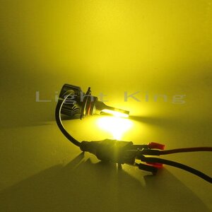 超爆光 20000LM LED ファン付 フォグランプ 80W x 2灯セット H8/H11/H16 ゴールデンイエロー 黄色 USA CREE製 シエンタ マークX クラウン