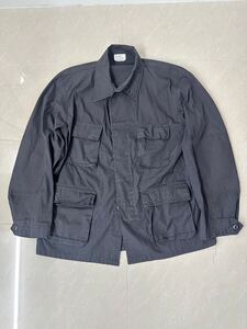 90s 米軍 BLACK 357 BDU ジャケット LRリップストップ ブラック ミリタリー