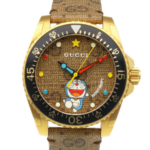 グッチ ダイブ ドラえもん 腕時計 時計 GP YA136335/136.3 クオーツ ユニセックス 1年保証 GUCCI 中古