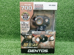 未使用 GENTOS ジェントス LED ヘッドライト USB充電式 / 電池 兼用 ダブルスター WS-300H ①
