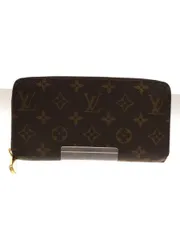 LOUIS VUITTON 1)ジッピー・ウォレット_モノグラム_BRW PVC ブラウン 総柄 レディース ジップスレ有