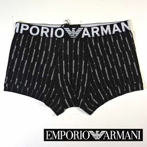 新品 エンポリオアルマーニ ロゴ ボクサーパンツ 下着 ボクサーブリーフ M 黒 白 EMPORIO ARMANI メンズ 男性 紳士 正規品