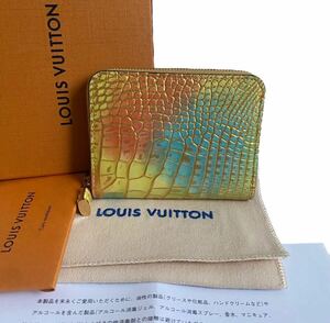 新品未使用 LOUIS VUITTON ルイヴィトン クロコダイル レインボー 財布 コインケース 南京錠 アリゲーター ジッピーウォレット B10