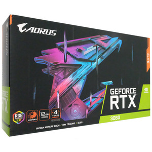 【新品(開封のみ)】 GIGABYTE製グラボ GV-N3060AORUS E-12GD R2.0 PCIExp 12GB [管理:1000029006]