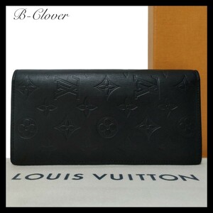 【新品同様!!】LOUIS VUITTON ルイヴィトン モノグラム シャドウ ポルトフォイユ ブラザ M62900 二つ折り 長財布 ノワール ブラック