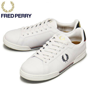 FRED PERRY (フレッドペリー) B6311 B722 LEATHER レザーシューズ 567 WHITExNAVY FP526 26.0cm