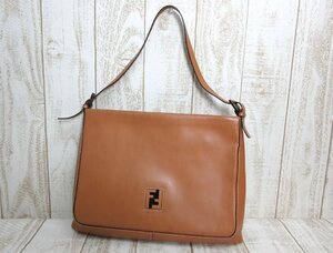 FENDI/フェンディ：オールレザー セミショルダーバッグ ワンショルダー FFロゴ オールド 中古/USED