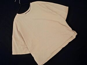 green label relaxing グリーンレーベルリラクシング ユナイテッドアローズ 無地 カットソー Tシャツ ベージュ ■◆ ☆ ehd0 レディース