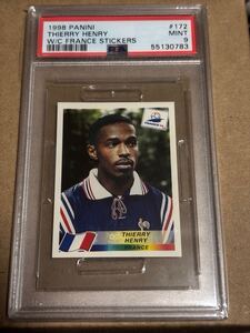 1998 PANINI World Cup France Sticker Thierry Henry RC ティエリ・アンリ フランスワールドカップ ステッカー PSA9