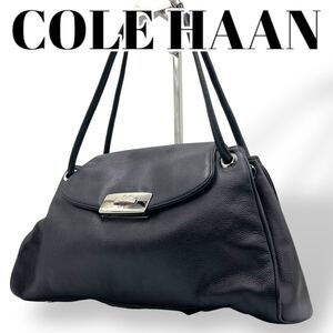 COLE HAAN コールハーン　ショルダーバッグ　 トートバッグ　肩掛け　レザー　ブラック系