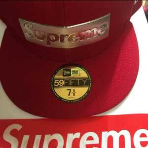 在庫1点のみ■ほぼ未使用 希少 Supreme Box Logo Cap ボックス ロゴ ニューエラ キャップ 7 5/8 正規品 シュプリーム