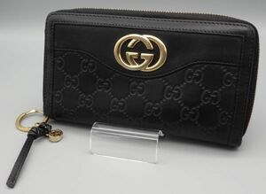 ●GUCCI SUKEY インター ロッキング ラウンド ファスナー ウォレット グッチ スーキー 財布 長財布 ブランド 小物 GG ロゴ