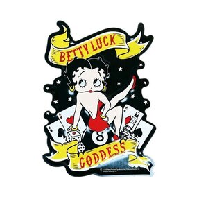 ベティちゃん　ベティブープBetty Boop（BETTY LUCK ）エンボスメタルサイン EMBOSS METAL SIGN　