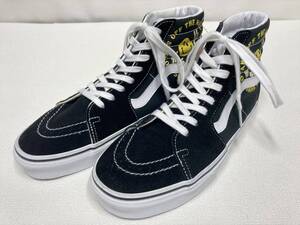 VANS レア!! SK-8 Hi 黒スエード 黒キャンバス スマイル US9 (27cm) アメリカ企画限定!! バンズ ハイトップ