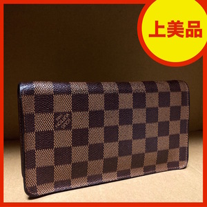 92Y241030L 上美品 LOUIS VUITTON ルイヴィトン ダミエ 長財布 ラウンドファスナー 検 折りたたみ 折り畳み がま口 ウォレット