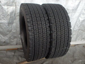 UT1309-ブリヂストン W901 245/70R19.5 136/134J 中古 2本セット スタッドレスタイヤ 2017年製