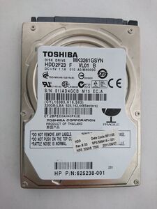 ★ジャンク品★東芝(TOSHIBA) ハードディスク・HDD MK3261GSYN/320GB /7200 rpm/2.5インチ ★★