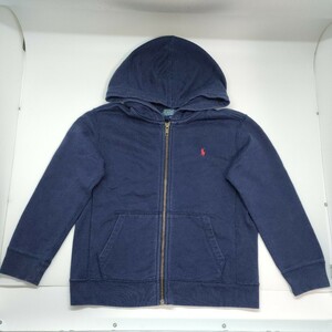 POLO ラルフローレン 120サイズ 長袖ジップアップパーカー 子供服 RALPH LAUREN ポロ ネイビー