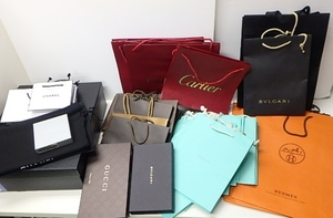 〔918〕☆GUCCI、CHANEL、HERMES、Cartier、TIFFANY、BVLGARI 紙袋、箱、布袋などまとめて ☆