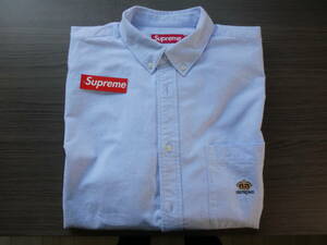 Lサイズ・オンライン購入　Supreme Loose Fit Flannel Oxford Shirt Light Blue シュプリーム オックスフォードシャツ ライトブルー 