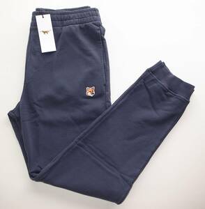 maison kitsune fox head patch regular jog pants スウェットパンツ navy sizeXL