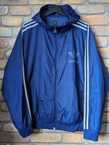 00’s adidas NylonJacket Hoodie アディダス ナイロンジャケット フーディー オールド