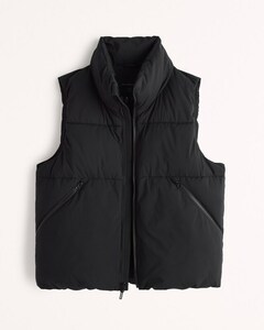 正規品 新品 Abercrombie＆Fitch アバクロンビー＆フィッチ US-XXL ヘビーウエイト パファーベスト 洗えるダウンベスト Black