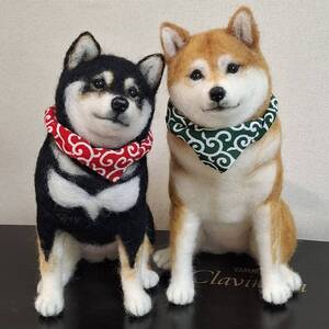 羊毛フェルト 犬 柴犬 大きいサイズ 茶柴のみの出品