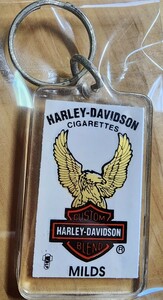 非売品★ハーレーダビッドソン・クリアキーホルダー ★タバコ・HARLEY DAVIDSON CIGARETTES MILD★