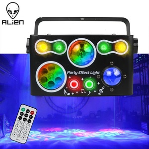 本格 ▲ エイリアン LED ステージライト マジック ボール 照明 ▲ ウェーブ ストロボ グリーン レーザースター RGB パターン DJ 6in1 G467