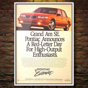 当時物 USA Pontiac グランダム 広告/ ポンティアック ポンテアック Grand Am 中古 アメ車 車 ビンテージ ミニカー カタログ 1/18 カスタム