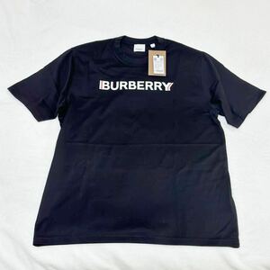 【新品未使用】Burberry バーバリー メンズ 半袖ロゴTシャツ　大人気 ブラック 黒 Mサイズ ショッパー、タグ付♪半袖Tシャツ クルーネック