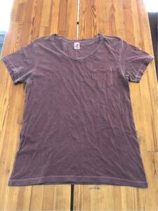 Niche.pigment V-neck pocket Tee purple LOFTMAN