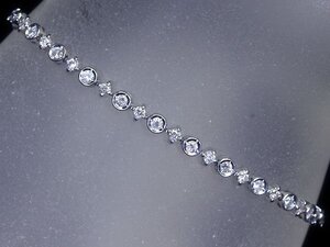 3RR11190S【売り切り】新品【RK宝石】≪DIAMOND≫ 極上ダイヤモンド 総計1.5ct!! K18WG 高級 テニス フルエタニティ ブレスレット ダイヤ