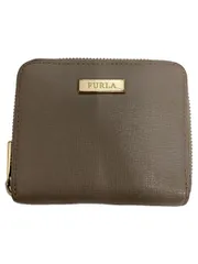 FURLA 2つ折り財布 レザー グレー レディース